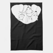 Serviette ours polaire mère et oursons Serviette d (Vertical)