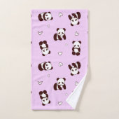 Serviette Pale Panda Violet (Serviette à main)