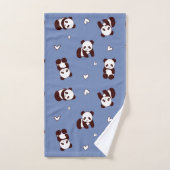 Serviette Panda Bleue (Serviette à main)