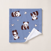 Serviette Panda Bleue (Gant de toilette)