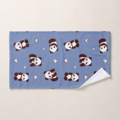Serviette Panda Bleue (Serviette à main)
