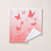 Serviette Papillon rose Ensemble Beaux Cadeaux Pap (Gant de toilette)