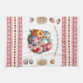 Serviette Pâques Pain Donne-Nous Ce Jour Notre Bre (Horizontal)