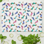 Serviette Pastel Dachshund Plat (Plié)