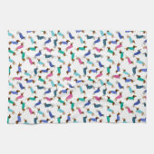 Serviette Pastel Dachshund Plat (Horizontal)