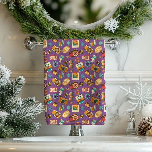 Serviette Pastel Groove Éclectique Style de Bain d