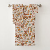 Serviette Pastel Groovy Accent Fleur de Terracotta (En situation)