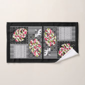 Serviette patchwork Abstraite courtepointe rétro (Serviette à main)