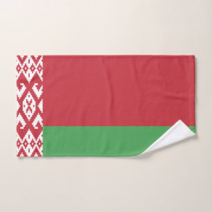Serviette patriotique au drapeau biélorusse