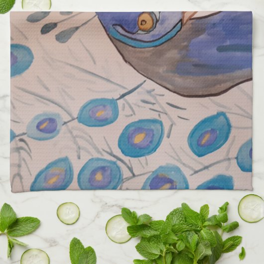 Serviette Peacock Blue Tea (Plié)