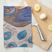 Serviette Peacock Blue Tea (Quart Plié)