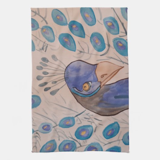 Serviette Peacock Blue Tea (Vertical)