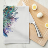 Serviette Peacock, Plumes Peacock, Oiseau sauvage (Quart Plié)