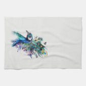 Serviette Peacock, Plumes Peacock, Oiseau sauvage (Horizontal)