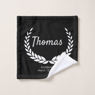 Serviette personnalisée avec couronne de laurier