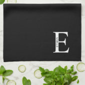 Serviette personnalisée avec monogramme et nom (Plié)