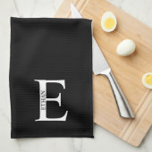 Serviette personnalisée avec monogramme et nom (Quart Plié)