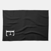 Serviette personnalisée avec monogramme et nom (Horizontal)