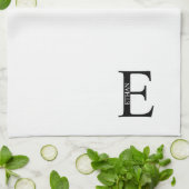 Serviette personnalisée avec monogramme et nom (Plié)