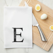 Serviette personnalisée avec monogramme et nom (Quart Plié)