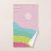Serviette personnalisée avec monogramme moderne ro (Serviette à main)