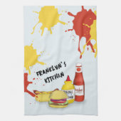 Serviette personnalisée Cool Kitchen BBQ | Grill p (Vertical)