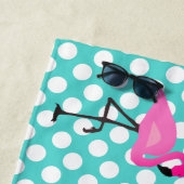 Serviette personnalisée de Flamant rose et de (En situation)