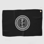 Serviette personnalisée de golf de noir de (Horizontal)