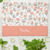 Serviette personnalisée de jour de semaine – Coque (Plié)