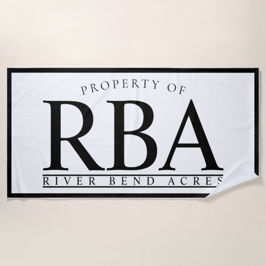 Serviette PERSONNALISÉE de nom de famille de la (Devant)