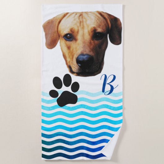 Serviette personnalisée Dog Beach (Devant)