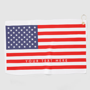 Serviette personnalisée patriotique de golf de