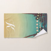Serviette personnalisée Plage Sunset Palm Tree Str (Serviette à main)
