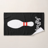 Serviette personnalisée pour les amateurs de bowli (Serviette à main)