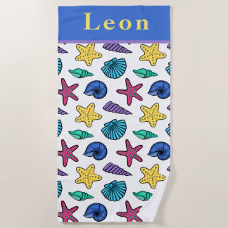 Serviette personnalisée Seashell Beach