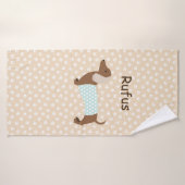 Serviette personnalisée teckel Rufus (Serviette de bain)