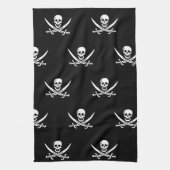 Serviette pirate pour le crâne et les os croisés (Vertical)