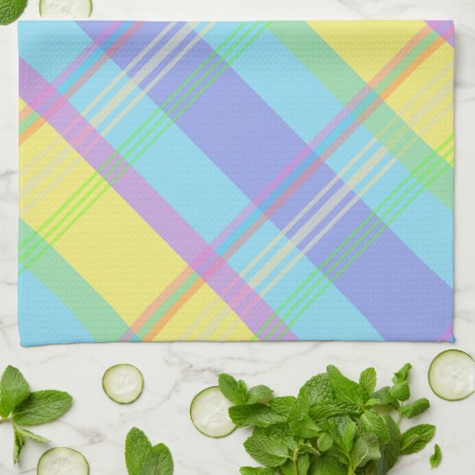 Serviette Plaid Colorée (Plié)