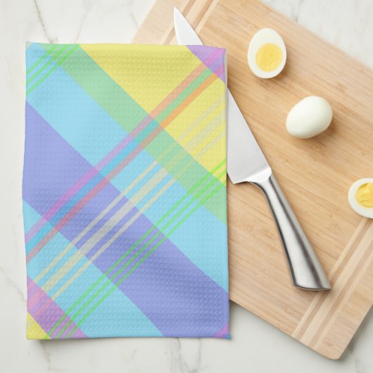 Serviette Plaid Colorée (Quart Plié)