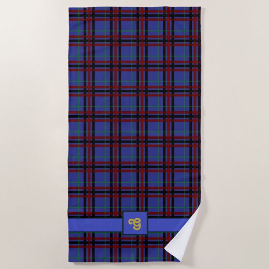 Serviette Plaid De Plage Aux Tons Bijoux (Devant)
