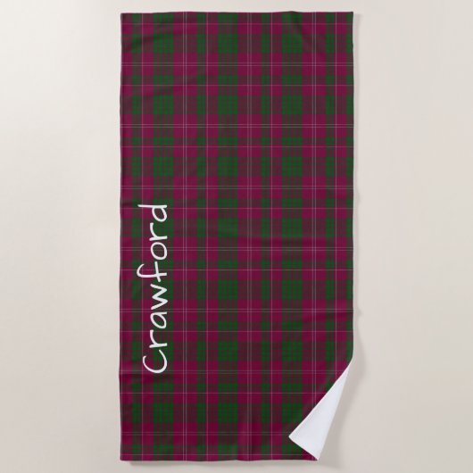 Serviette Plaid De Plage Crawford Tartan (Devant)