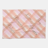 Serviette Plaid Rose & Peach (Horizontal)