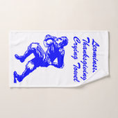 Serviette pleurante du football votre équipe bleue (Serviette à main)