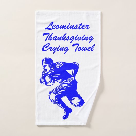 Serviette pleurante du football votre équipe bleue (Serviette à main)