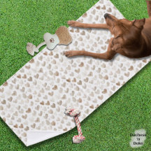 Serviette pour animaux de compagnie en beige doux 