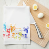 Serviette pour Bouledogue Français (Quart Plié)