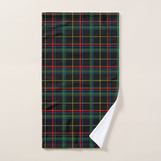 Serviette pour les fêtes à carreaux (Serviette à main)