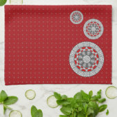 Serviette pour les mains Aztec rencontre l'alien (Plié)