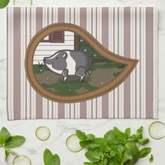 Serviette pour les mains Basil le Cochon (Plié)