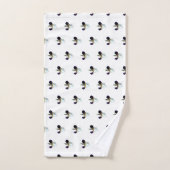 Serviette pour les mains Iris violet et blanc (Serviette à main)